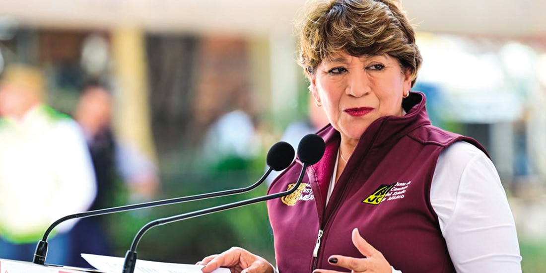 Delfina Gómez, ayer, en la inauguración del tramo de Periférico.