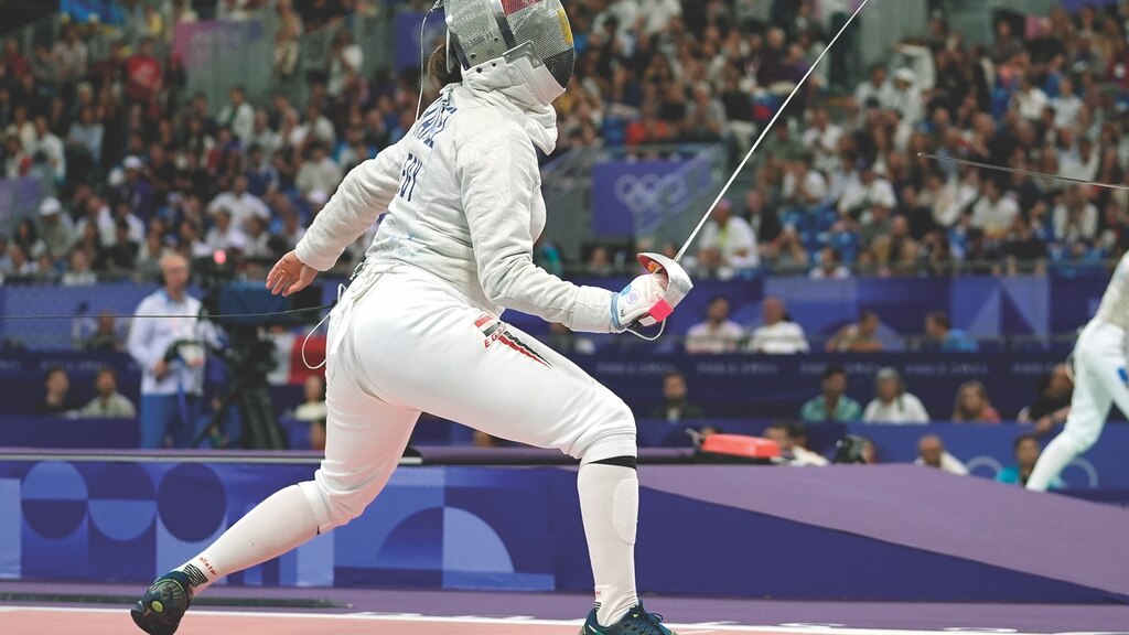 La esgrimista egipcia Nada Hafez.