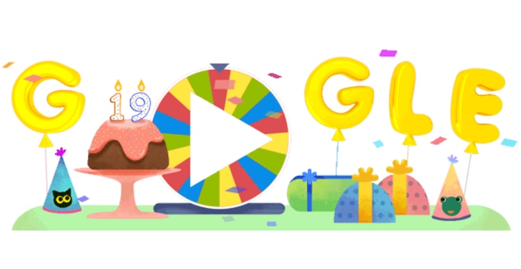 Google birthday surprise spinner