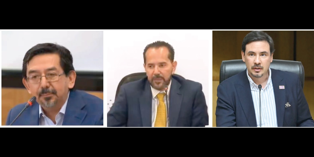 DE IZQ. a der.: Arturo Chávez y Bernardo Valle, ayer, durante sus entrevistas, y César Ramos, en foto de archivo