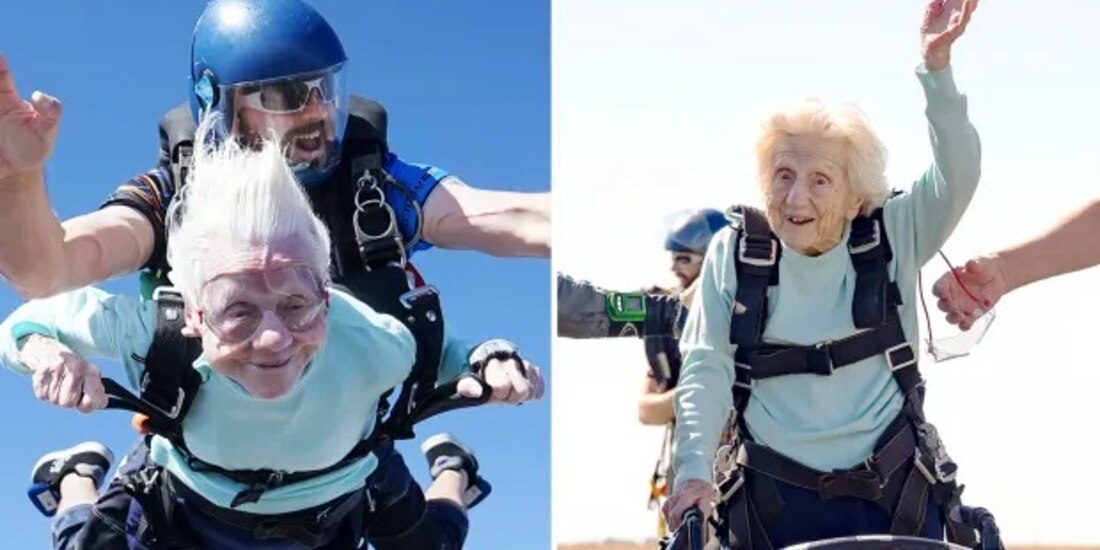 Dorothy Hoffner, abuelita de 104 años que se lanzó de un paracaídas para romper un Records Guinness, murió mientras dormía el lunes 9 de octubre.