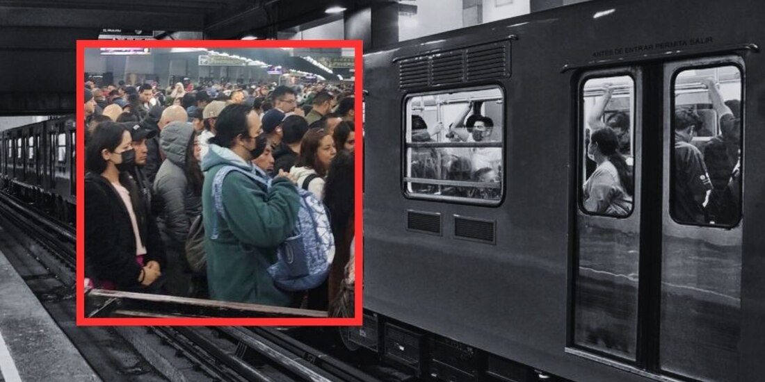Usuarios reportan aglomeraciones en la Línea 3 del Metro CDMX.