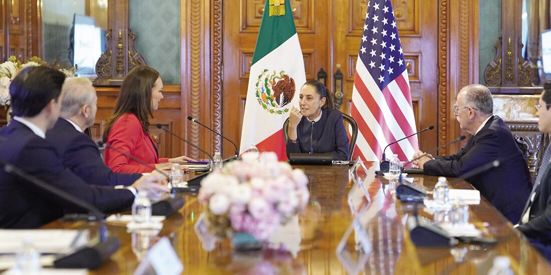 Reunión entre los gabinetes de Agricultura de EU y México, ayer.