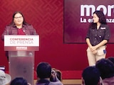 Citlalli Hernández, Luisa Alcalde y Carolina Rangel, ayer.