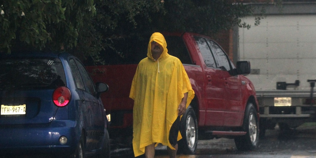 Aspecto de la lluvia en Monterrey.