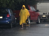 Aspecto de la lluvia en Monterrey.