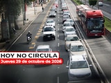 Te compartimos en La Razón cómo aplica el Hoy No Circula este jueves 29 de octubre de 2026.