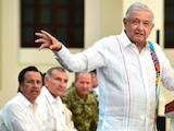 AMLO durante conferencia de prensa matutina.