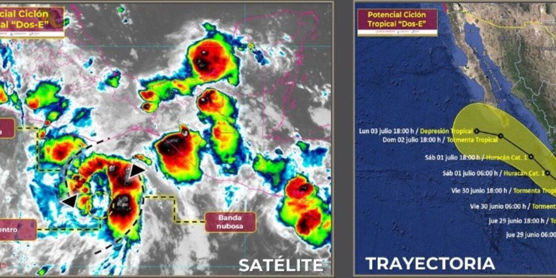 Conagua indicó que se desarrolló un ciclón tropical en el Pacífico.