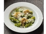Pasta pesto pistache y stracciatella.