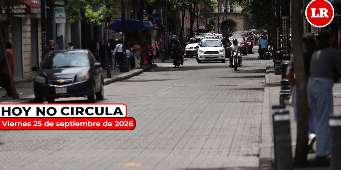 Revisa cómo aplica el Hoy No Circula este viernes 25 de septiembre de 2026.