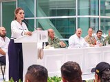 Evelyn Salgado, ayer, en la inauguración de las nuevas oficinas de la fiscalía especializada.