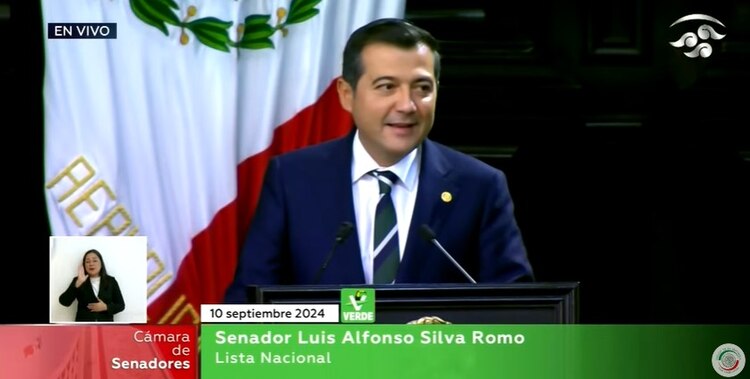 El senador del Partido Verde, Luis Alfonso Silva Romo.