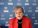 Alicia Bárcena, secretaria ejecutiva de la Cepal, en videoconferencia.