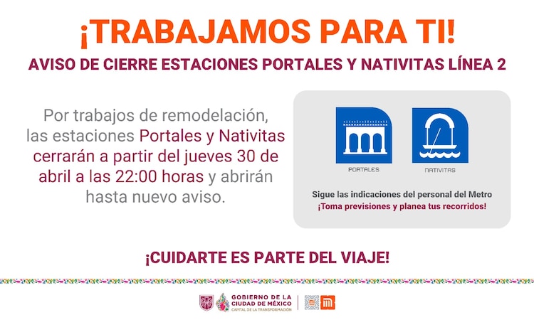 Estaciones cerradas del Metro hasta nuevo aviso