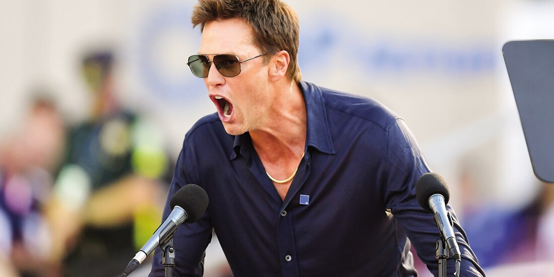 Tom Brady, el fin de semana,
en la develación de su estatua.