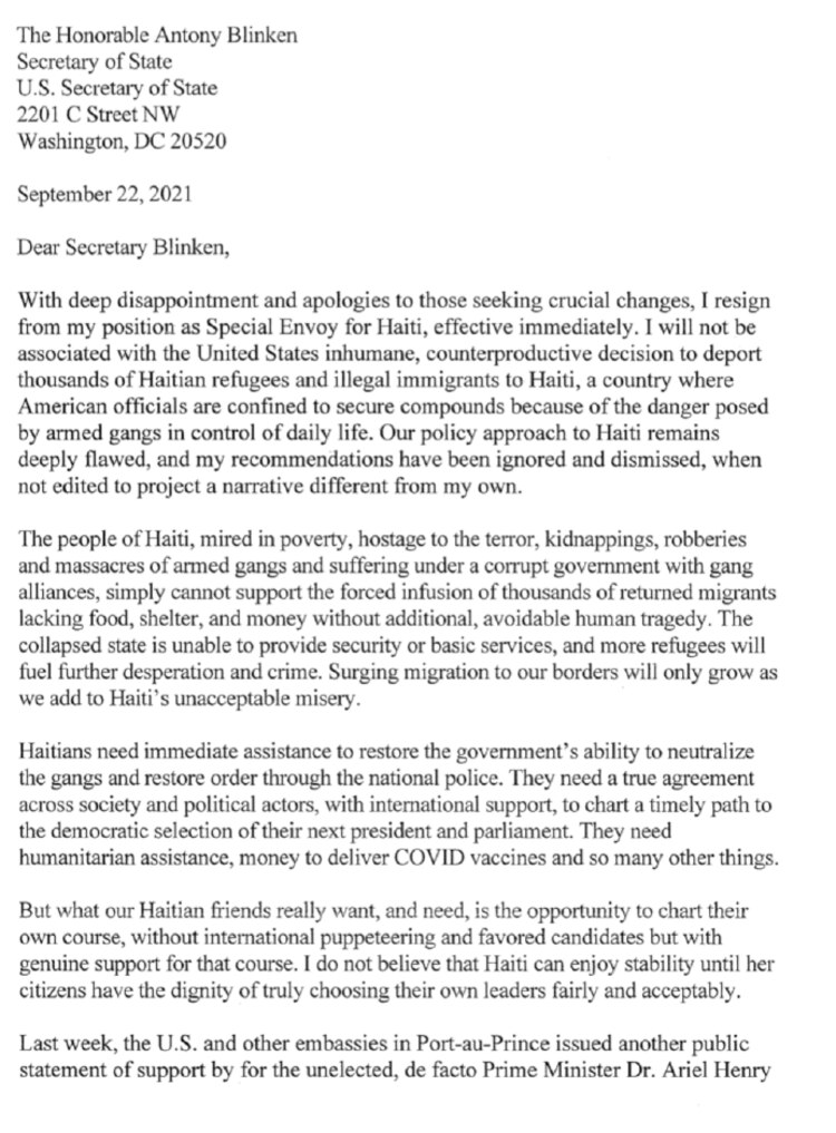 El ahora exfuncionario recrimina que no escucharon sus propuestas para implementar políticas.