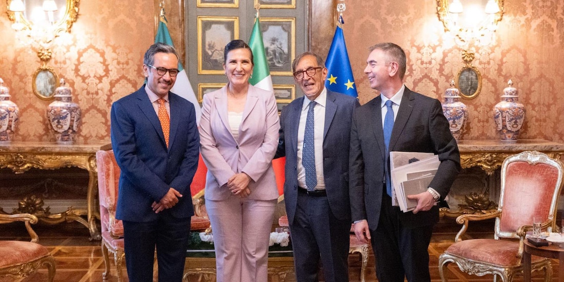 Kenia López Rabadán se reunió con el presidente del Senado italiano, Ignazio La Russa