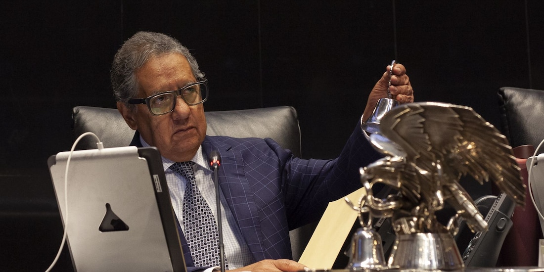 El presidente del Senado de la República, Higinio Martínez Miranda, el 7 de octubre de 2026.