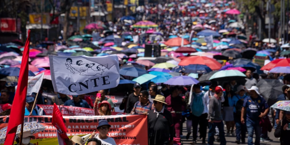 Marcha de la CNTE el 18 de marzo