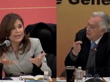A la izquierda, Blanca Alcalá, diputada del PRI; a la derecha, Manuel Bartlett, presidente de la CFE.