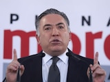 El senador Enrique Inzunza Cázarez en su regreso al Senado, el 31 de agosto de 2026.