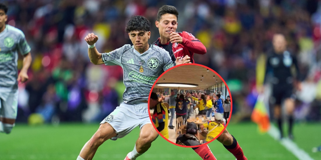 Aficionados de América y Atlas insultan a los fans de Chivas.