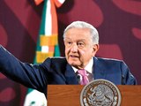 El Presidente Andrés Manuel López Obrador, ayer en conferencia de prensa.