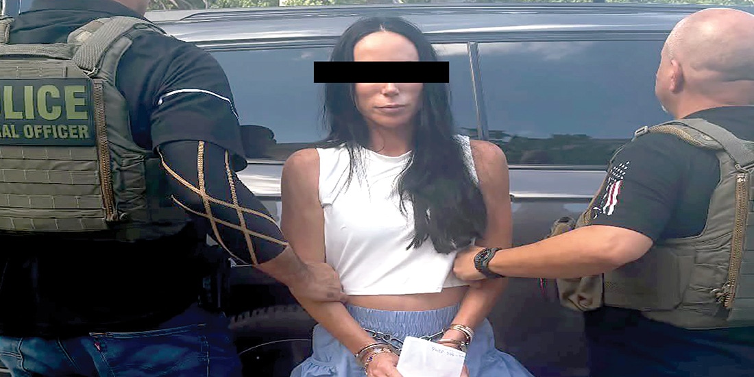 La exconductora de televisión, ayer, tras su captura en Estados Unidos.