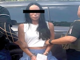 La exconductora de televisión, ayer, tras su captura en Estados Unidos.