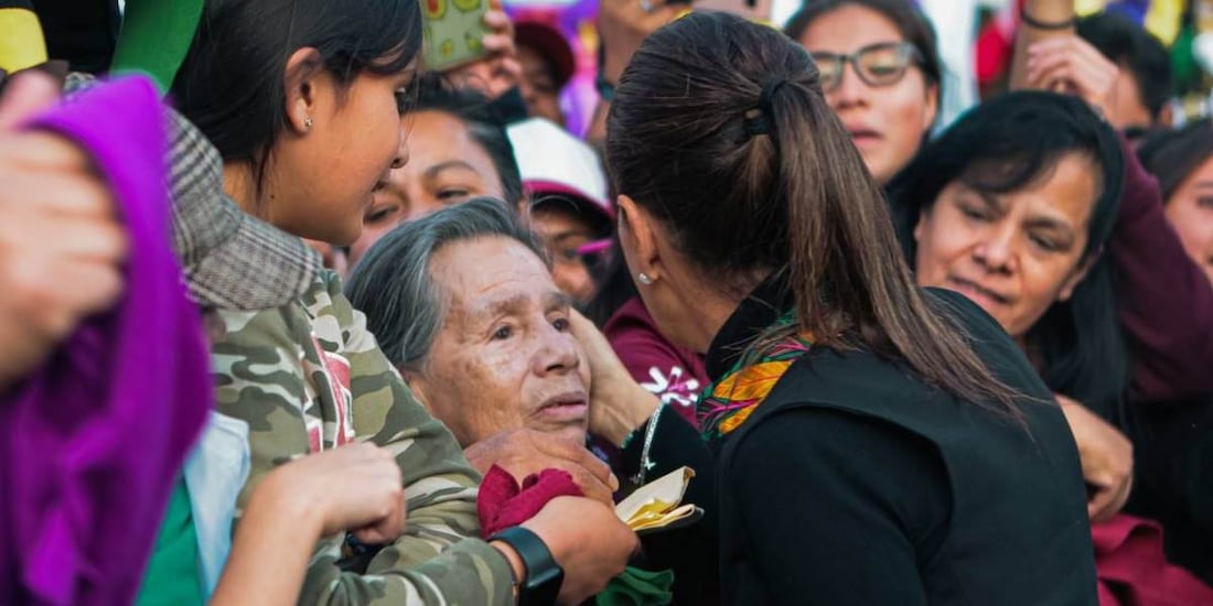 Claudia Sheinbaum celebra crecimiento de la 4T junto a Adrián Rubalcava y Clara Brugada.