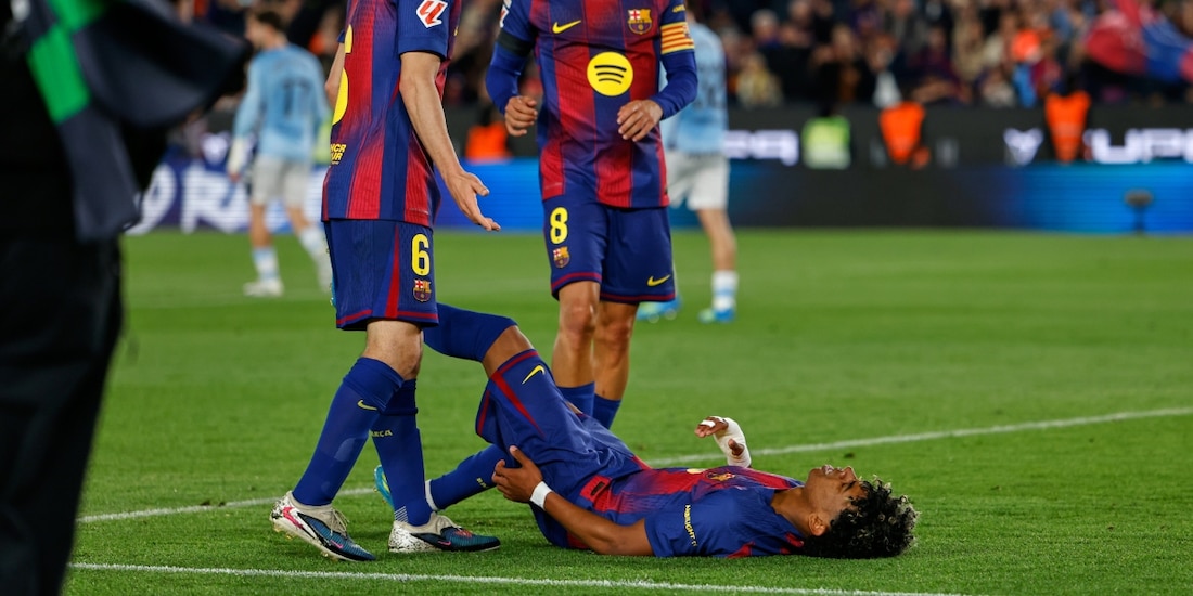 Lamine Yamal se duele de la lesión que sufrió con el Barcelona ante el Celta