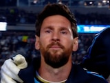 Lionel Messi se quiebra en el Himno de Argentina