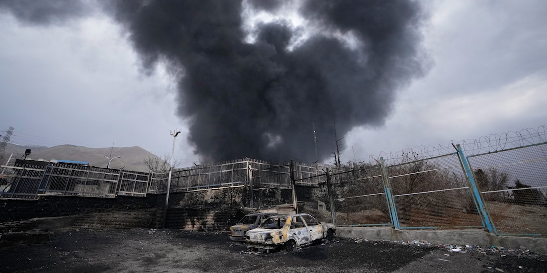 Columna de humo en Teherán en marzo de 2026 (Imagen de archivo)