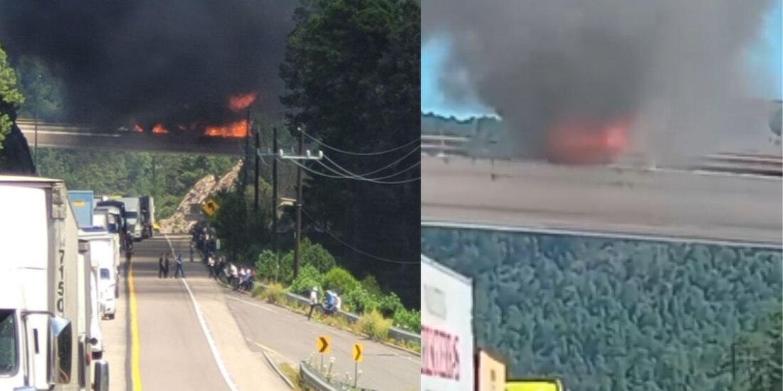 Incendian camiones en Durango.