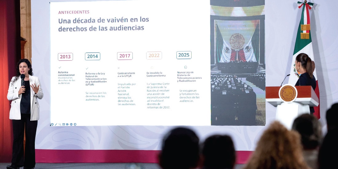 LA MANDATARIA Claudia Sheinbaum y la consejera jurídica, Luisa María Alcalde, ayer.
