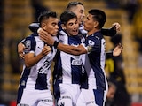 Jugadores del Monterrey celebran un gol contra el Columbus Crew el miércoles pasado en la Concachampions.