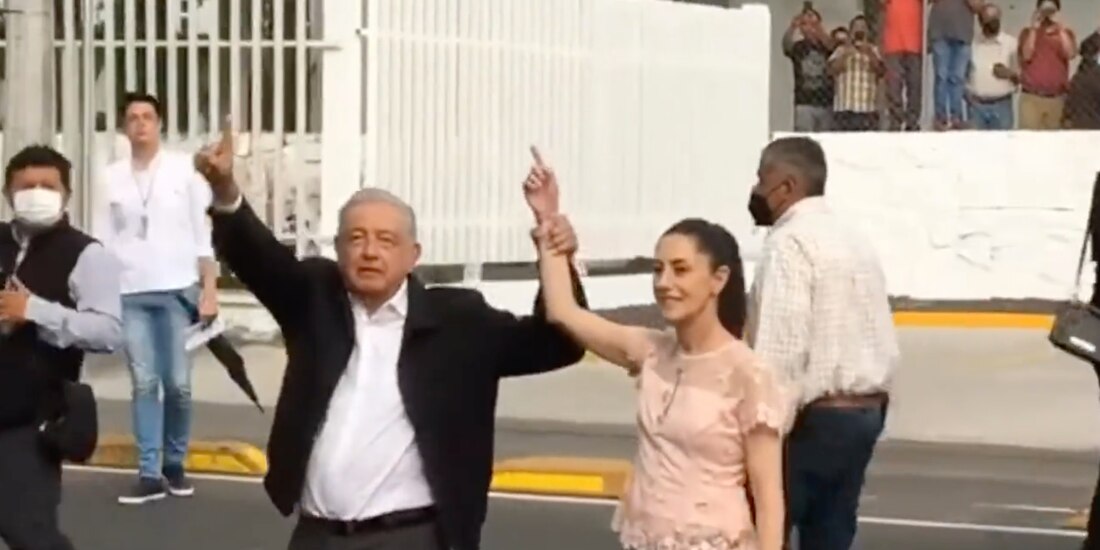 Estas imágenes forman parte del video que acompaña a la canción con la que apoyan a Sheinbaum.