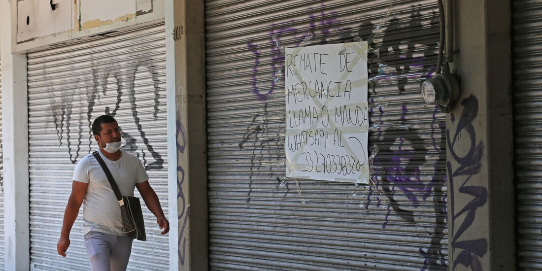 Negocios cerrados por la pandemia de COVID-19.