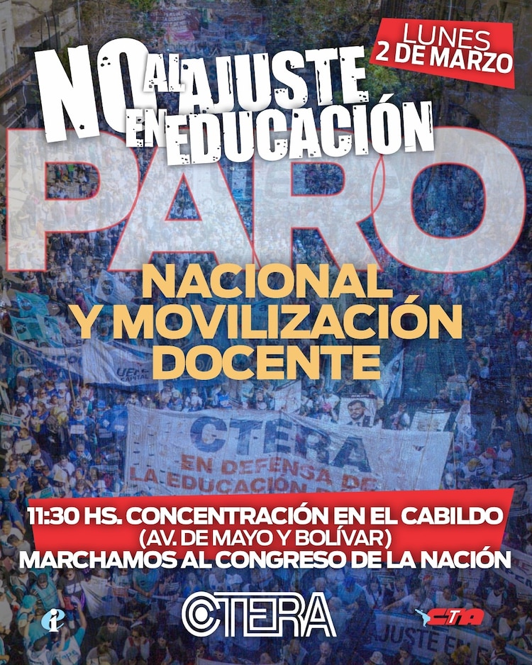 Paro docente en Argentina