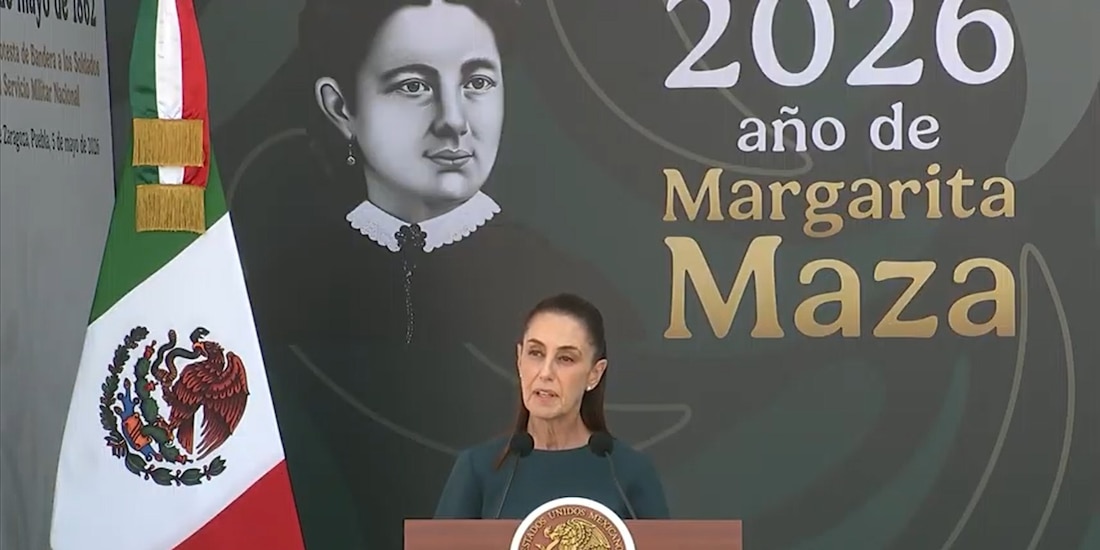 La Presidenta de México este martes en evento oficial en Puebla.