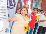 La aspirante de oposición a la Presidencia, en Apatlaco, Morelos, el miércoles.