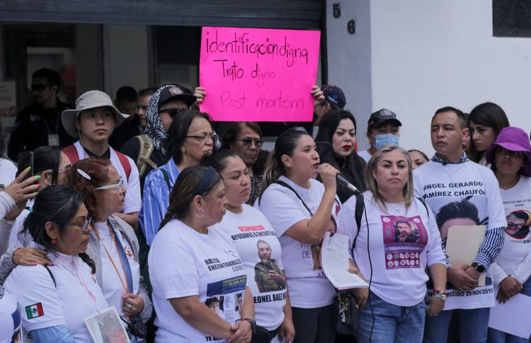 Jaqueline Palmeros al encabezar la conferencia en la FGJCDMX, ayer.