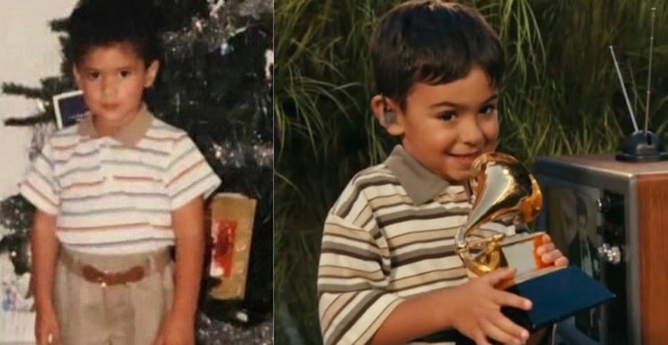 Lincoln Fox representando a Bad Bunny de pequeño