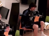 Leo Messi dominando el balón en el hotel de concentración.