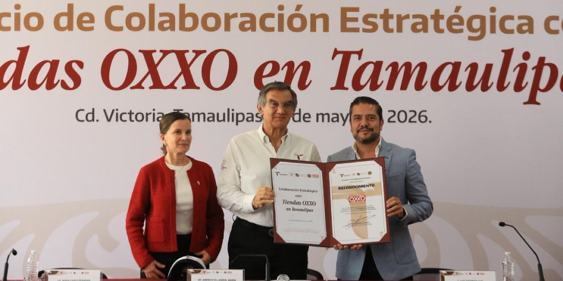 Américo Villarreal anuncia inversión de Oxxo por 300 mdp y apertura de 60 nuevas tiendas.