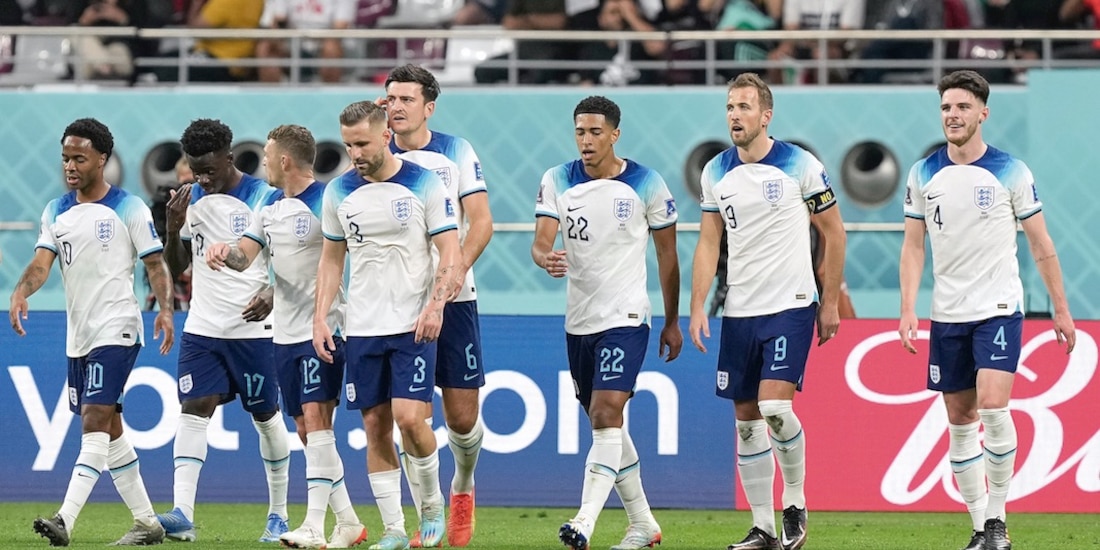 Futbolistas europeos en su partido de la Jornada 1 en Qatar.