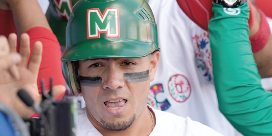 Sepúlveda, de México Verde, festeja tras anotar ante Panamá, ayer.