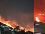 Fuerte incendio de vegetación en Tlalnepantla