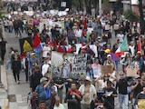 Segunda protesta por el agua contaminada en Guadalajara, Jalisco, el 18 de octubre de 2026.